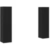 Image de Meuble TV mural - vidaXL - Chêne Noir - Bois dingénierie - Design moderne - Rangement pratique - Gain de place