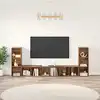 Image de Ensemble Meuble Tv 4 Pc Bois Ancien Bois D'ingénierie Vidaxl