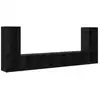 Image de Vidaxl ensemble meuble tv 4 pcs chêne noir 37 x 35 x 107 cm