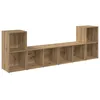Image de Étagères modulaires en bois de chêne - vidaXL - 37x35x72 cm - Bois dingénierie - Rangement cubique - Capacité spacieuse