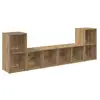 Image de Vidaxl ensemble meuble tv 4 pcs chêne artisanal 37 x 37 x 72 cm
