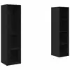 Image de Vidaxl ensemble meuble tv 2 pc noir bois d'ingénierie