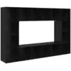 Image de Ensemble Meuble Tv Montage Mural 4 Pcs Noir 37 X 37 X 142,5 Cm Vidaxl