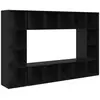 Image de Vidaxl ensemble meuble tv 4 pc noir bois d'ingénierie