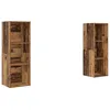Image de Ensemble meuble TV modulable - vidaXL - Bois vieilli - 107x35x37 cm - Étagères cubiques modulaires