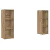 Image de Vidaxl ensemble meuble tv 2 pc chêne artisanal bois d'ingénierie