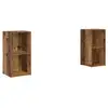 Image de Vidaxl ensemble meuble tv 2 pcs bois ancien 72 x 35 x 36,5 cm