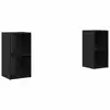 Image de Vidaxl ensemble meuble tv 2 pcs chêne noir 72 x 35 x 36,5 cm