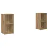 Image de Vidaxl ensemble meuble tv 2 pcs chêne artisanal 37 x 35 x 72 cm