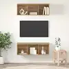 Image de Ensemble Meuble Tv 2 Pcs Chêne Artisanal 37 X 37 X 107 Cm Vidaxl