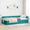 Image de vidaXL Cadre de lit dangle Turquoise 100 cm x 200 cm Velours 42016099