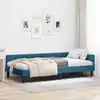 Image de Cadre De Lit D'angle Bleu 90 X 200 Cm Velours Vidaxl