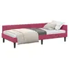 Image de Vidaxl cadre de lit d'angle bordeaux 100 cm x 200 cm velours