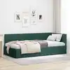 Image de Cadre De Lit D'angle Vert Foncé 90 X 190 Cm Velours Vidaxl