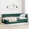 Image de vidaXL Cadre de lit dangle Vert foncé 90 cm x 190 cm Velours 42016299
