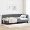 Image de Cadre De Lit D'angle Gris Foncé 90 Cm X 190 Cm Velours Vidaxl