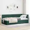 Image de Cadre De Lit D'angle Vert Foncé 90 Cm X 190 Cm Velours Vidaxl