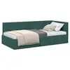 Image de Vidaxl cadre de lit d'angle vert foncé 90 cm x 190 cm velours