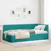 Image de Cadre De Lit D'angle Turquoise 90 Cm X 190 Cm Velours Vidaxl