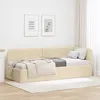 Image de Cadre de lit dangle en tissu - vidaXL - 80x200 cm - Ivoire - Design en L - Polyvalent canapé et lit - Tissu respirant
