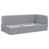 Image de Vidaxl cadre de lit d'angle gris clair 90 x 190 cm tissu