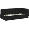 Image de Vidaxl cadre de lit d'angle noir 90 x 190 cm tissu