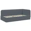 Image de Vidaxl cadre de lit d'angle gris foncé 90 x 190 cm velours