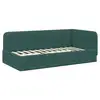 Image de Vidaxl cadre de lit d'angle vert foncé 90 x 190 cm velours
