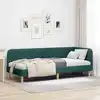 Image de Cadre De Lit D'angle Vert Foncé 80 X 200 Cm Tissu Vidaxl