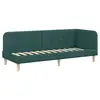 Image de Vidaxl cadre de lit d'angle vert foncé 80 x 200 cm tissu