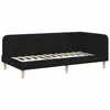 Image de Vidaxl cadre de lit d'angle noir 90 x 190 cm tissu