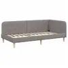 Image de Vidaxl cadre de lit d'angle taupe 90 x 190 cm tissu