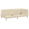 Image de Vidaxl cadre de lit d'angle crème 90 x 190 cm tissu