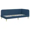 Image de Vidaxl cadre de lit d'angle bleu 90 x 190 cm tissu