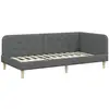 Image de Vidaxl cadre de lit d'angle gris foncé 90 x 200 cm tissu