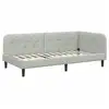Image de Vidaxl cadre de lit d'angle gris clair 90 x 190 cm velours