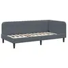 Image de Vidaxl cadre de lit d'angle gris foncé 90 x 190 cm velours
