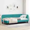 Image de Cadre De Lit D'angle Turquoise 90 X 190 Cm Velours Vidaxl