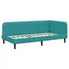 Image de Vidaxl cadre de lit d'angle turquoise 90 x 190 cm velours