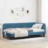 Image de Cadre De Lit D'angle Bleu 100 X 200 Cm Velours Vidaxl