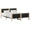 Image de Vidaxl cadre de lit marron et noir 150 x 200 cm bois massif en pin