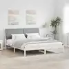Image de Cadre De Lit Avec Tête De Lit Blanc Et Gris Clair 180 X 200 Cm Vidaxl