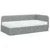 Image de Vidaxl cadre de lit d'angle gris clair 90 x 190 cm tissu