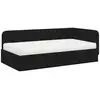 Image de Vidaxl cadre de lit d'angle noir 90 x 190 cm tissu