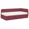 Image de Vidaxl cadre de lit d'angle bordeaux 90 x 190 cm tissu