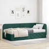 Image de vidaXL Cadre de lit dangle Vert foncé 90 x 190 cm tissu 3394041