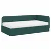 Image de Vidaxl cadre de lit d'angle vert foncé 90 x 190 cm tissu
