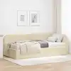 Image de Cadre De Lit D'angle Crème 90 X 190 Cm Tissu Vidaxl