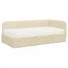 Image de Vidaxl cadre de lit d'angle crème 90 x 190 cm tissu
