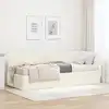 Image de Cadre De Lit D'angle Crème 80 X 200 Cm Velours Vidaxl